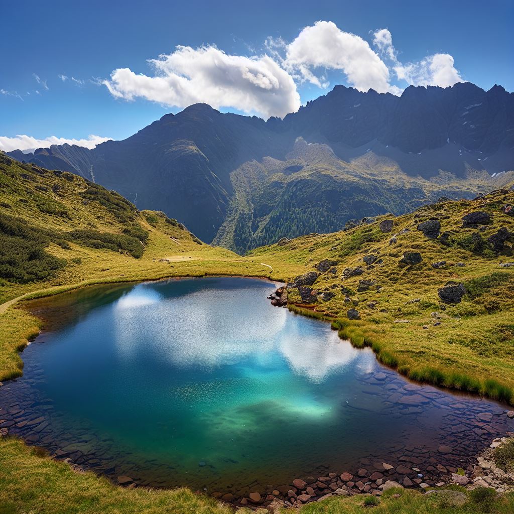 un immagine di uno dei laghi di sopranes, generata con chatgpt